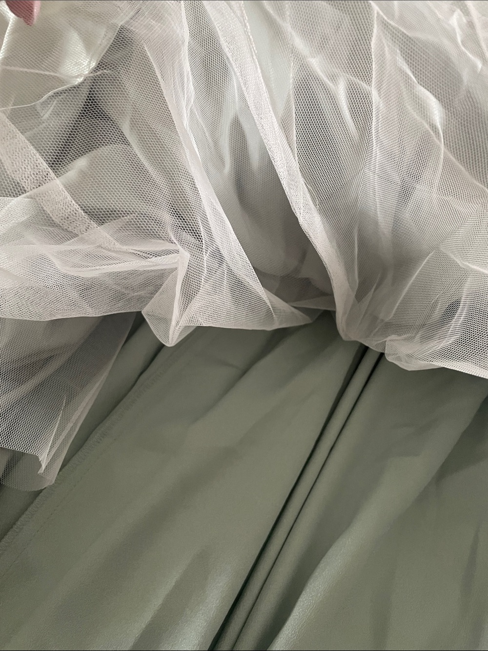Mint Satin Floor-Length Evening Dress with Bow Neckline - Picture 13 of 13
